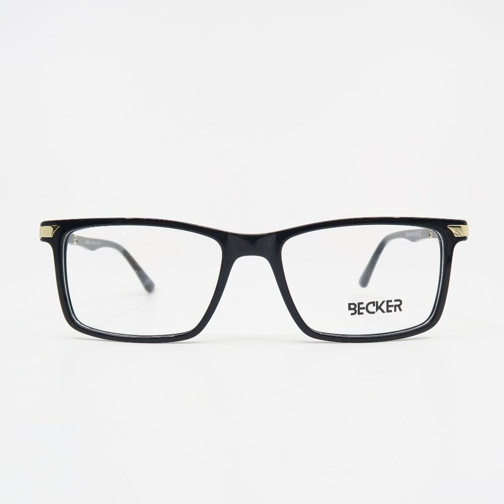 Becker HD3026 C1 54mm. Black Rectangle Fashion Italian Style Eyeglasses.